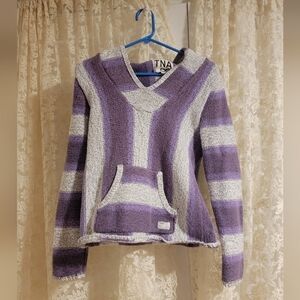 Aritzia TNA Baja surfer hoodie knit sweatshirt small